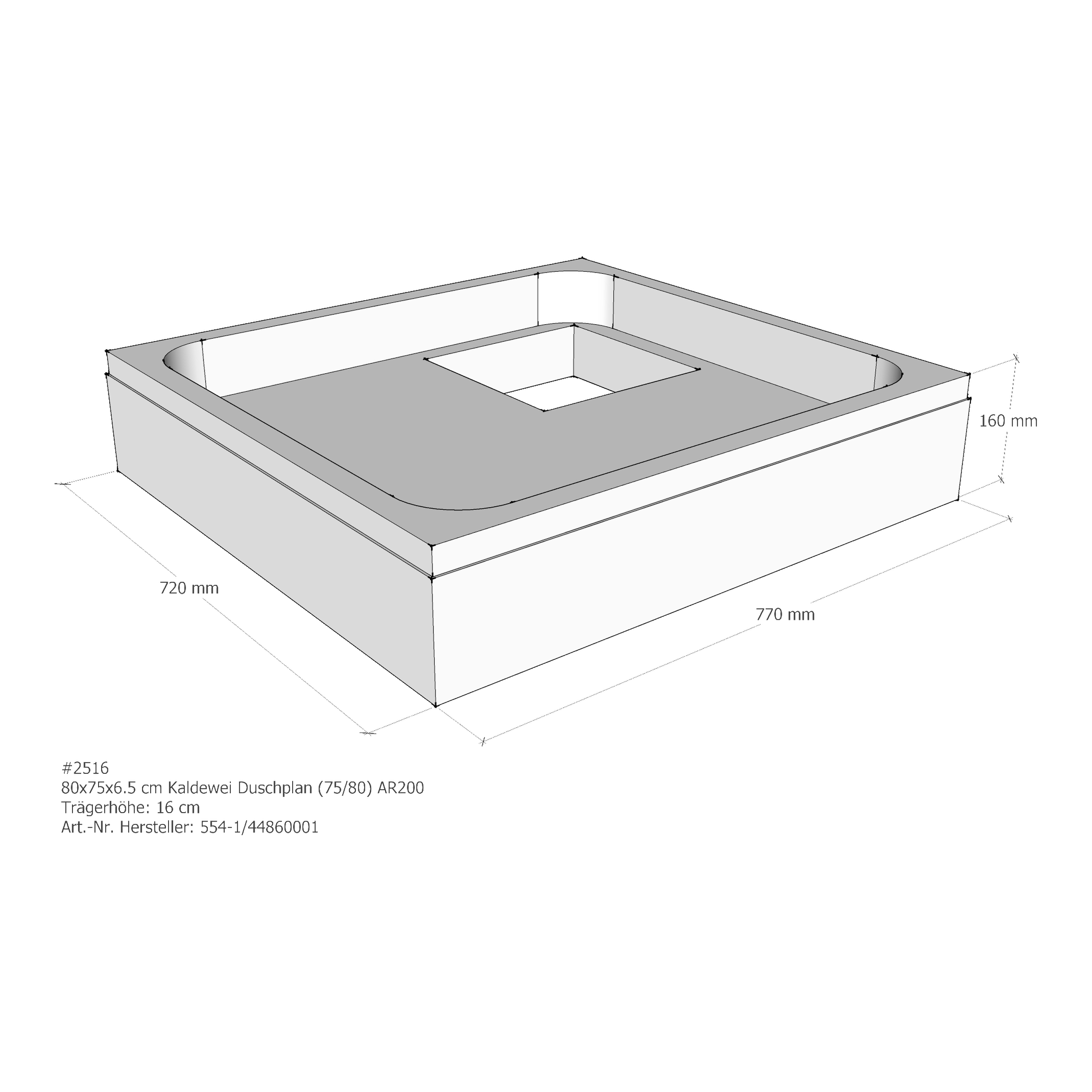 Duschwannenträger für Kaldewei Duschplan 80 × 75 × 6,5 cm Duschwannenträger für Kaldewei Duschplan 80 × 75 × 6,5 cm