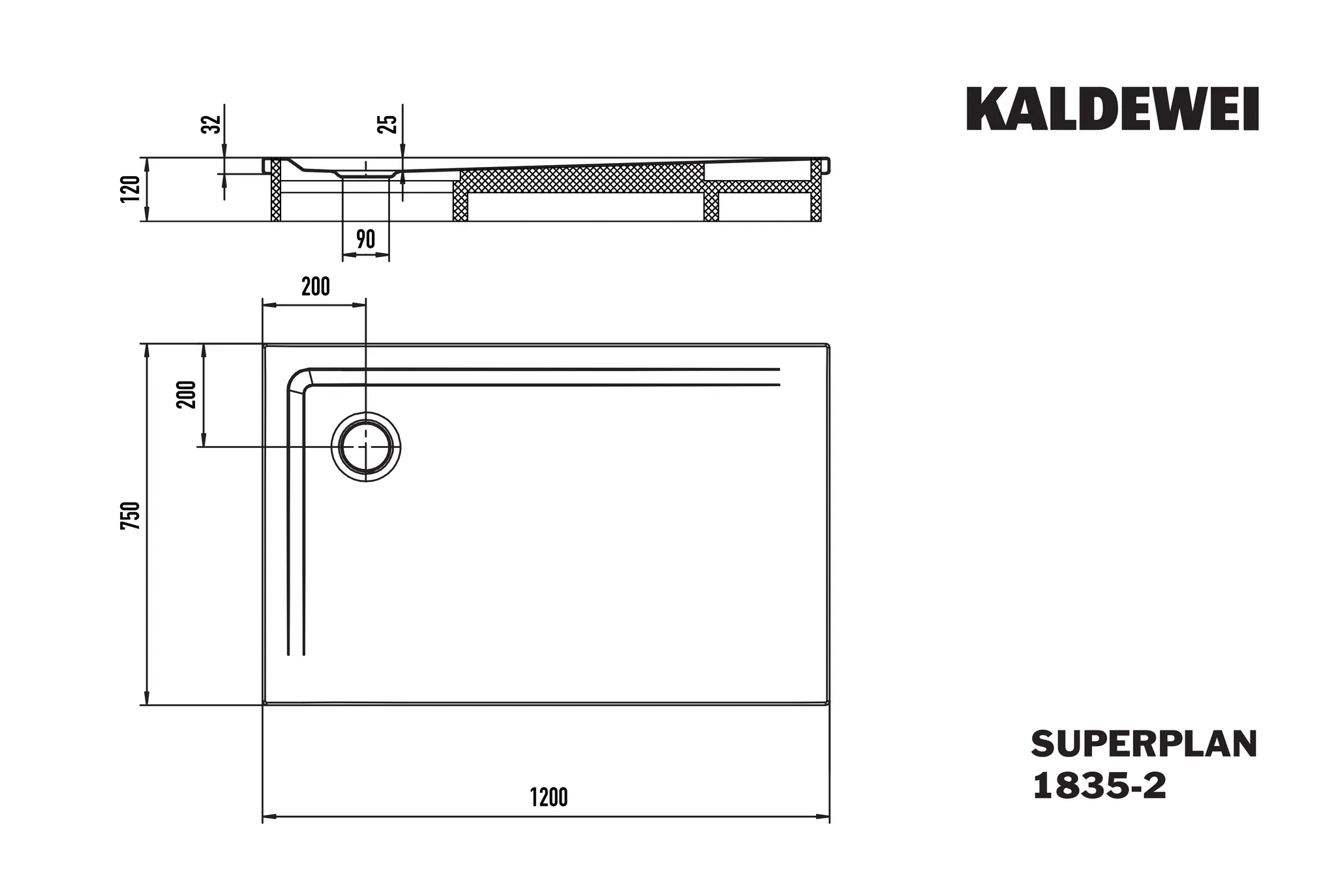 Kaldewei Duschwanne „Superplan“ 75 × 120 cm ohne Oberflächenbeschichtung, ohne Oberflächenveredelung, in warm beige 20 Kaldewei Duschwanne „Superplan“ 75 × 120 cm ohne Oberflächenbeschichtung, ohne Oberflächenveredelung, in warm beige 20