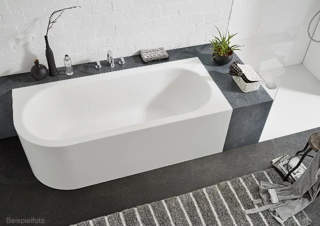Mauersberger Badewanne „chios 1 duo“ 1800 × 800 mm, links in Weiß
