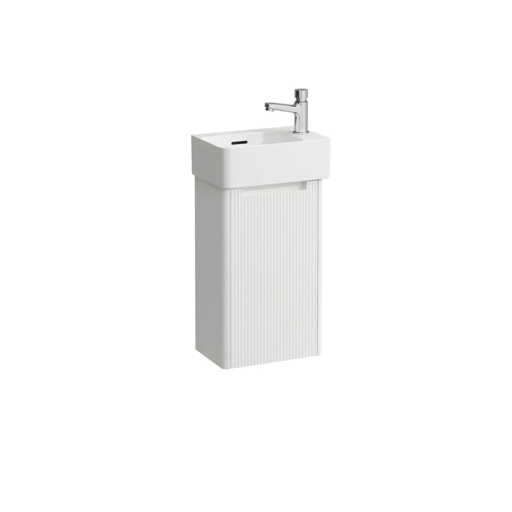 Waschtischunterbau JUNA 205x315x515 1 Tür Scharnier rechts mit Griffmulde für Waschtisch H815280 weiß matt