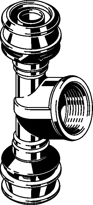 Viega „Raxofix“ T-Stück mit 2 Muffen und Innengewinde 50 mm × 1″ × 50 mm Viega „Raxofix“ T-Stück mit 2 Muffen und Innengewinde 50 mm × 1″ × 50 mm
