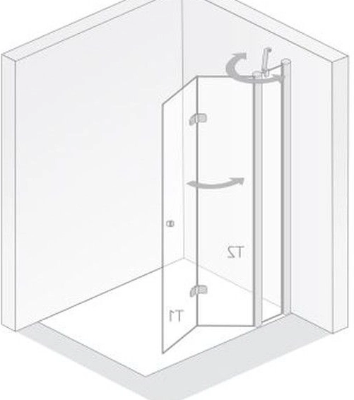 HSK teilgerahmte Walk-In-Duschkabine Drehfalttür pendelbar, an Nebenteil „Exklusiv 2.0“ Glas Klar hell, Profile Schwarz-matt, Scharniere Premium Classic, B: 1000 mm H: 2000 mm HSK teilgerahmte Walk-In-Duschkabine Drehfalttür pendelbar, an Nebenteil „Exklusiv 2.0“ Glas Klar hell, Profile Schwarz-matt, Scharniere Premium Classic, B: 1000 mm H: 2000 mm