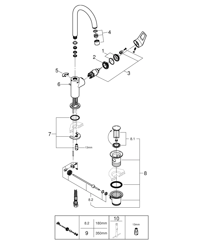 Einhand-Waschtischbatterie BauLoop 23763_1, L-Size, Einlochmontage, mit Temperaturbegrenzer, EcoJoy Mousseur 5,7 l/min, Zugstangen-Ablaufgarnitur aus Kunststoff 1 1/4″, chrom Einhand-Waschtischbatterie BauLoop 23763_1, L-Size, Einlochmontage, mit Temperaturbegrenzer, EcoJoy Mousseur 5,7 l/min, Zugstangen-Ablaufgarnitur aus Kunststoff 1 1/4″, chrom