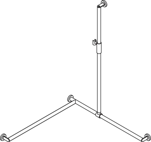 HEWI Haltegriff Ausführung links „System 900“, Befestigung verdeckt