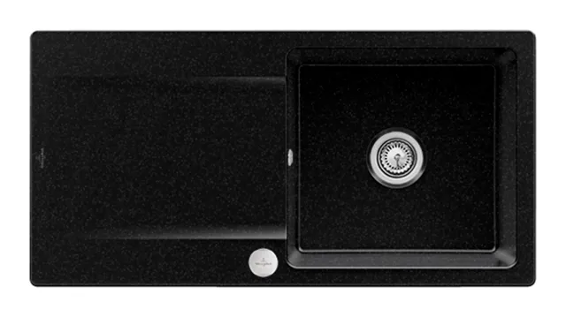 Villeroy & Boch flächenbündiges Küchenspülbecken „Siluet“ 60 flat 980 × 490 × 220 mm in Chromite