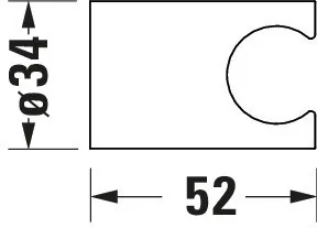 Duravit Brausehalter konisch 52x34 Chrom Hochglanz Duravit Brausehalter konisch 52x34 Chrom Hochglanz