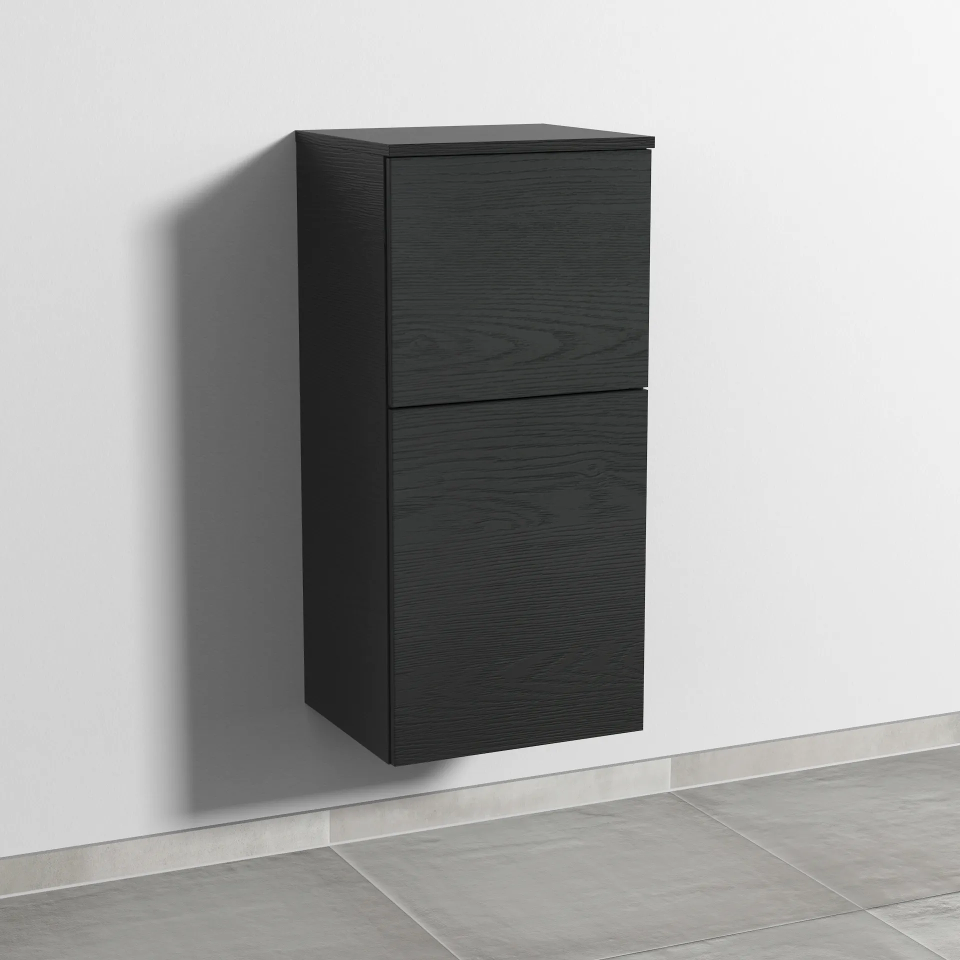 Sanipa Mittelschrank „3way“ 400 × 850 × 345 mm Anschlag rechts, in Black Oak, Anschlag rechts