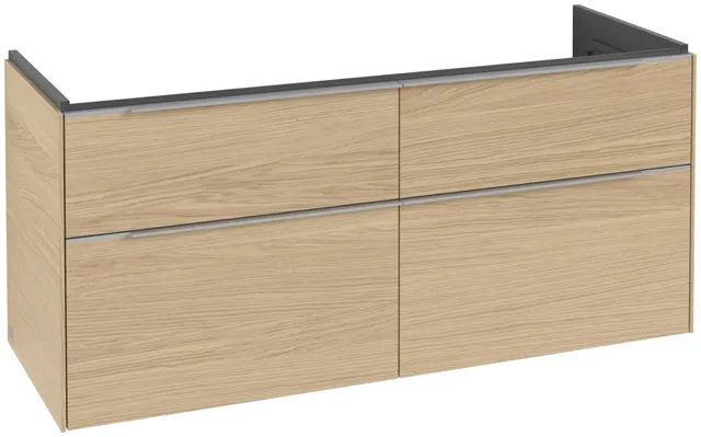Villeroy & Boch Waschtischunterschrank „Subway 3.0“ für Schrank-Doppelwaschtisch 1272 × 576 × 478 mm Nordic Oak, für links und rechts
