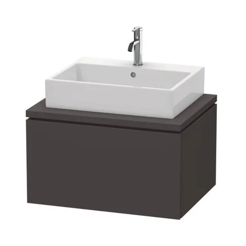 Duravit Waschtischunterschrank wandhängend „L-Cube“ 72 × 40 × 54,7 cm Graphit Supermatt