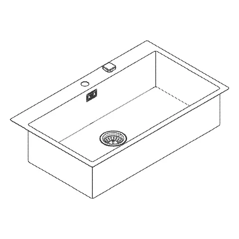 Grohe K800 Edelstahlspüle K800 90-S 84,6⁄51 1.0 Grohe K800 Edelstahlspüle K800 90-S 84,6⁄51 1.0