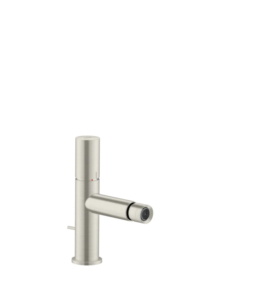 Hansgrohe AXOR Uno Bidetmischer mit Edelstahl-Optic, Einhebel-Bedienung, Ausladung 124 mm, Auslaufhöhe 93 mm, Kugelgelenk-Luftsprudler, Normalstrahl, max. Durchfluss 5 l/min bei 3 bar, Keramikmischsystem, einstellbare Temperaturbegrenzung, für Durchlaufe Hansgrohe AXOR Uno Bidetmischer mit Edelstahl-Optic, Einhebel-Bedienung, Ausladung 124 mm, Auslaufhöhe 93 mm, Kugelgelenk-Luftsprudler, Normalstrahl, max. Durchfluss 5 l/min bei 3 bar, Keramikmischsystem, einstellbare Temperaturbegrenzung, für Durchlaufe