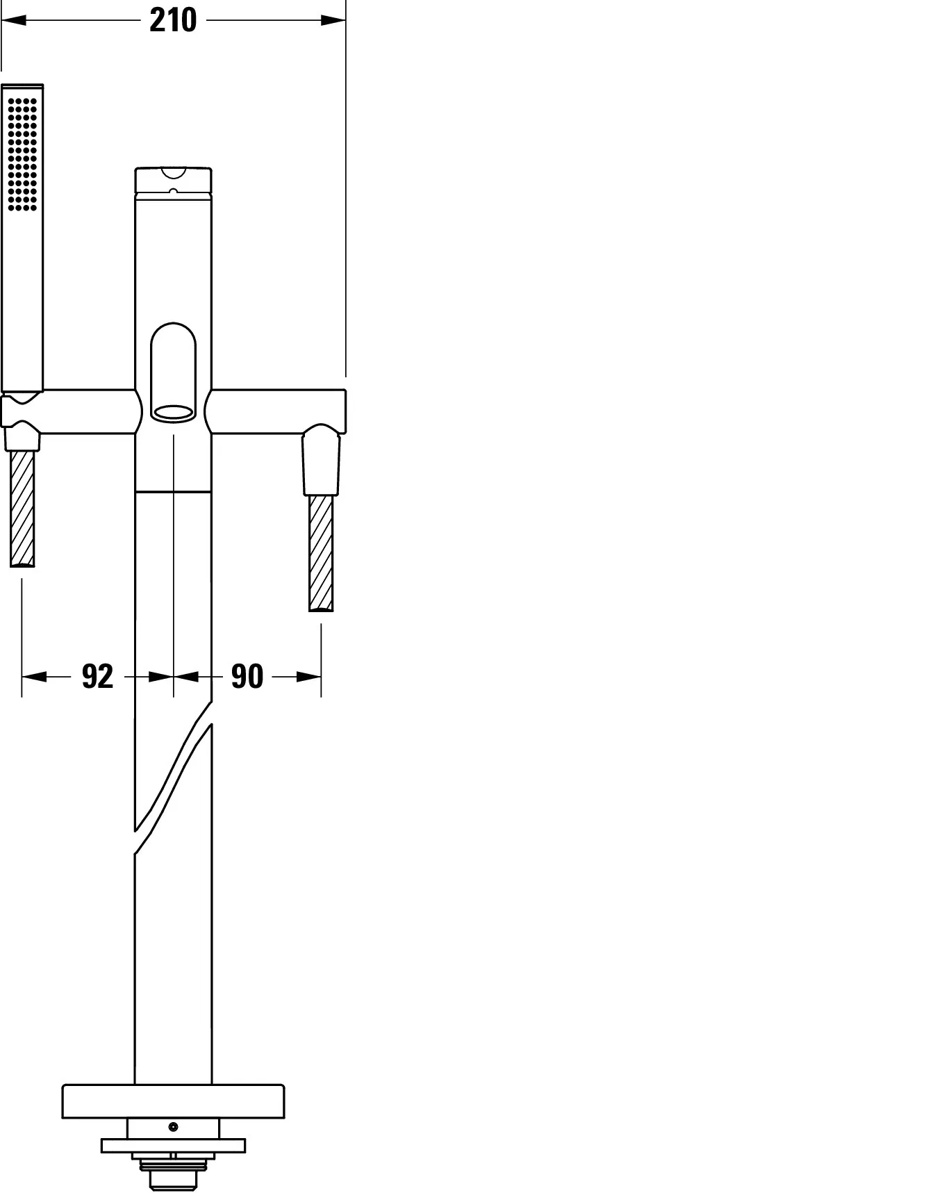 Einhand-Wannenarmatur „Serie C.1“ Ausladung 200 mm in Chrom Einhand-Wannenarmatur „Serie C.1“ Ausladung 200 mm in Chrom