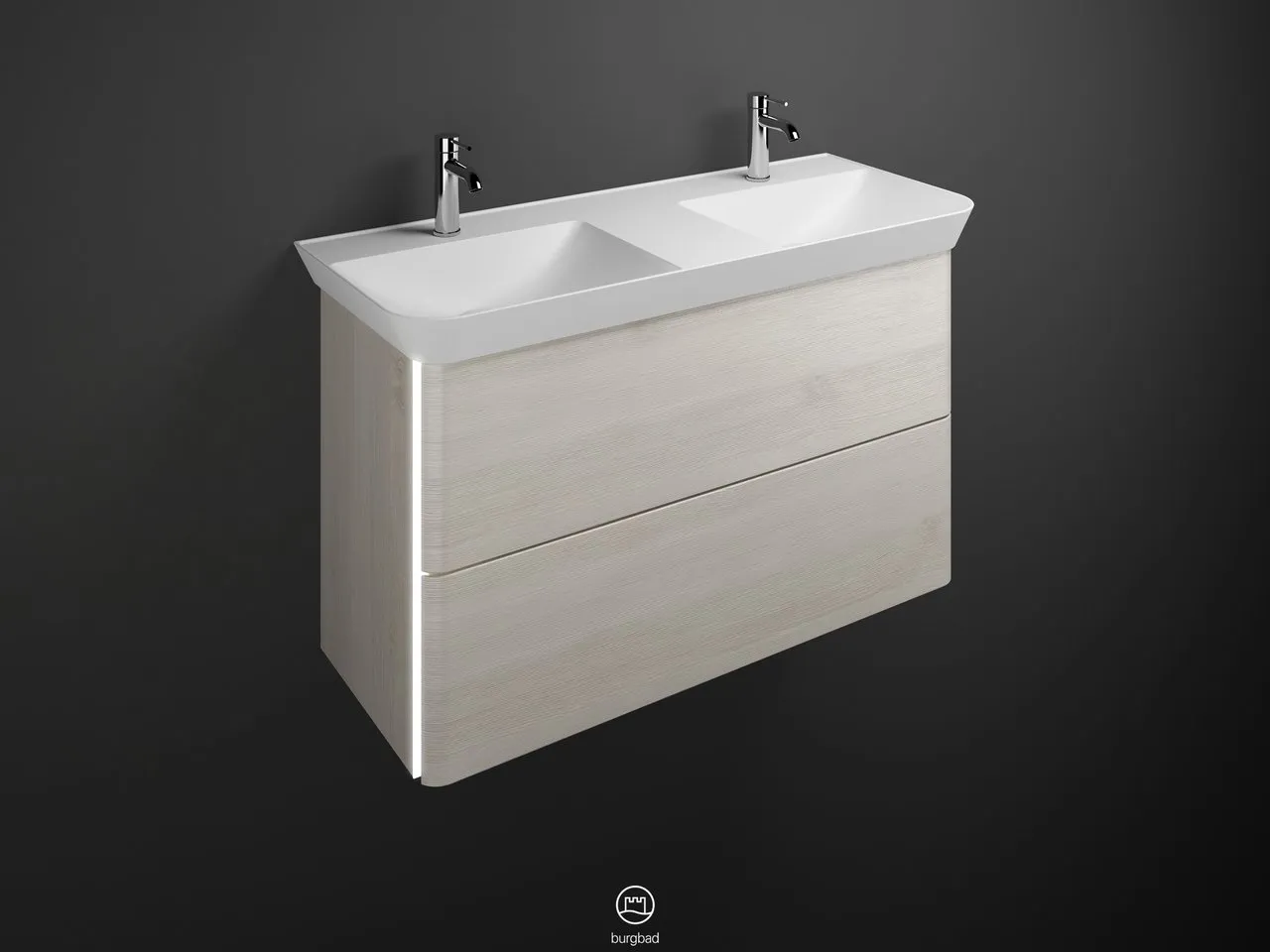 burgbad Waschtischunterschrank „Iveo“ in Eiche Dekor Merino burgbad Waschtischunterschrank „Iveo“ in Eiche Dekor Merino