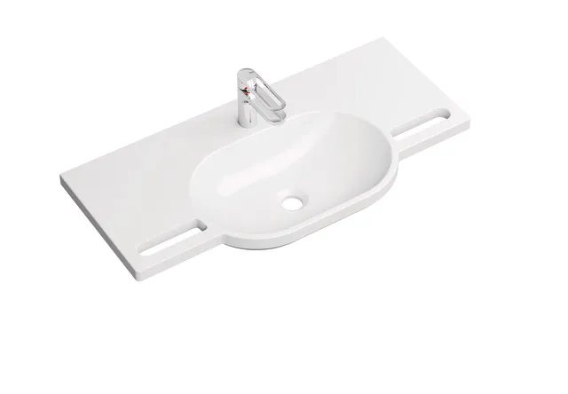 HEWI Produktset Waschtisch und Armatur PG87, alpinweiß, 850x415 mm HEWI Produktset Waschtisch und Armatur PG87, alpinweiß, 850x415 mm