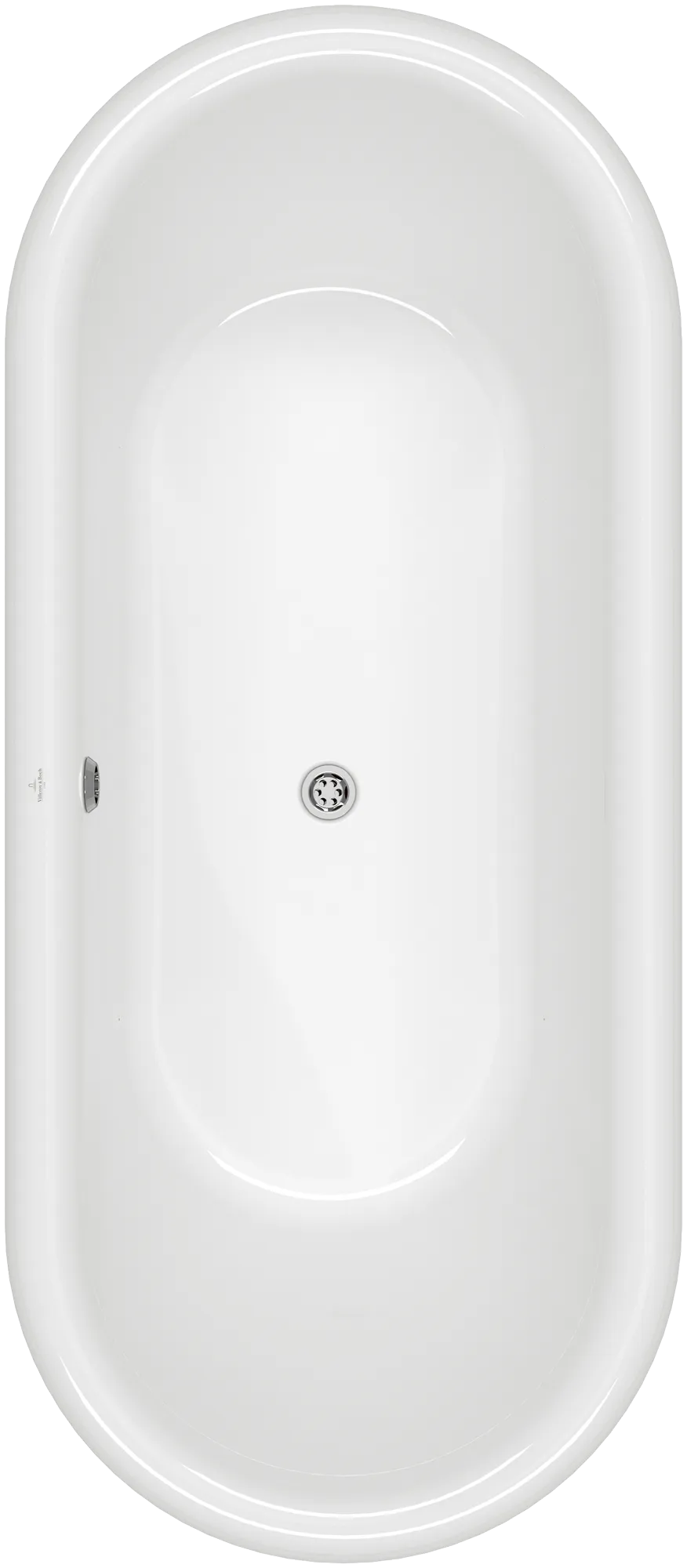 Villeroy & Boch Badewanne „Hommage“ freistehend oval 177,1 × 77,1 cm, Mittelablauf