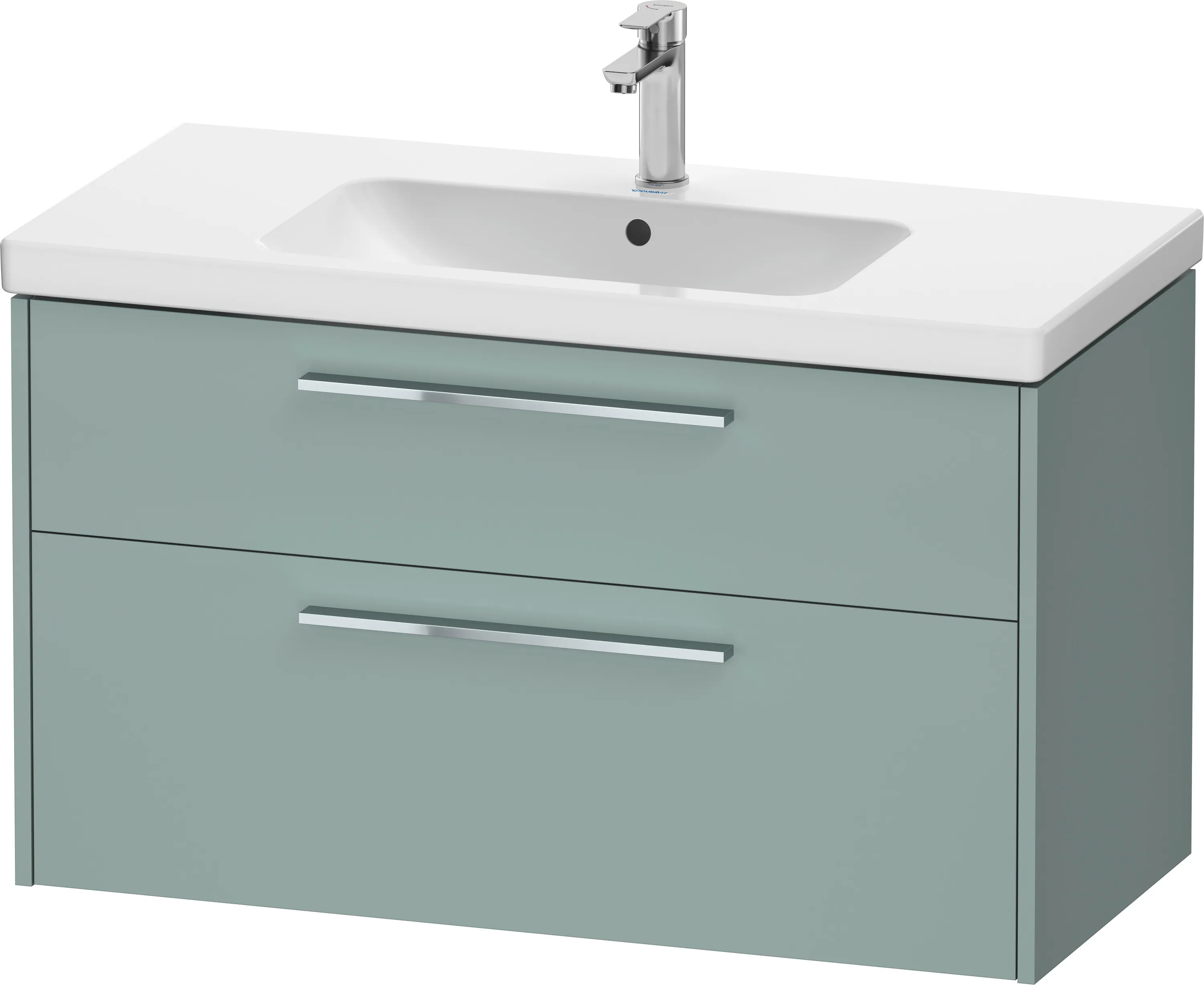 Duravit Waschtischunterschrank Wandhängend „D-Code“ 98,4 × 55,5 × 46 cm in Fjordgrün Matt