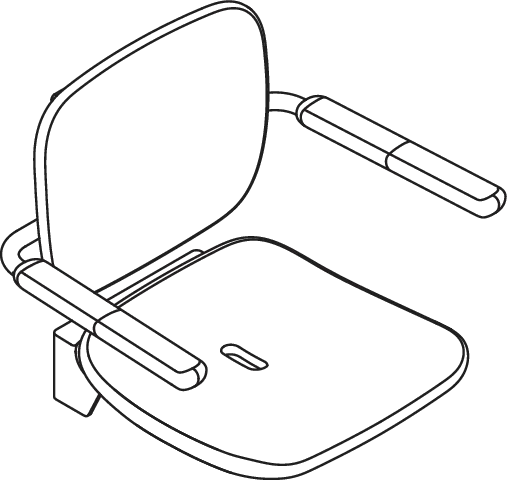 Klappsitz „Serie 802 LifeSystem“ in Anthrazit glänzend / Anthrazit matt Klappsitz „Serie 802 LifeSystem“ in Anthrazit glänzend / Anthrazit matt