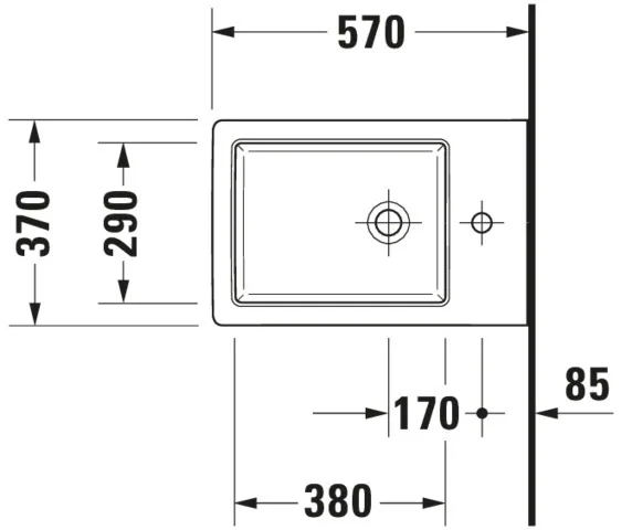 Duravit Wand-Bidet „Vero Air“, Befestigung verdeckt 37 × 57 × 30 cm