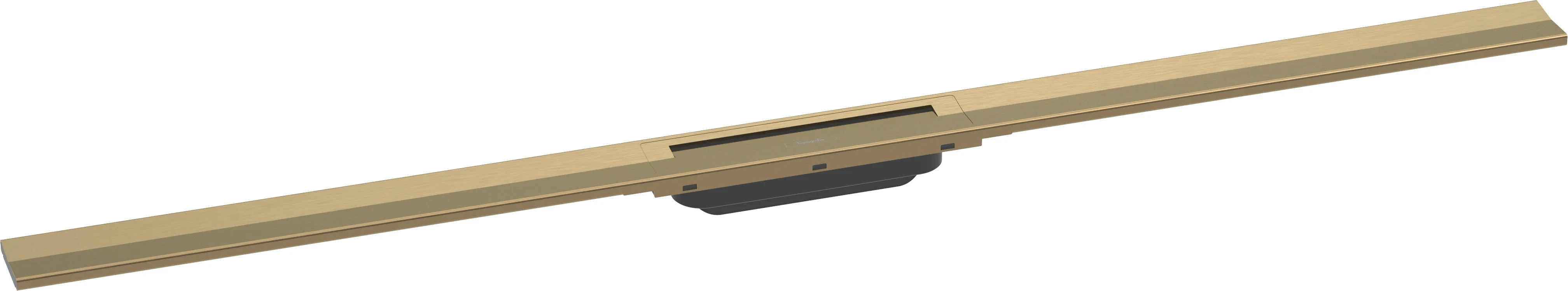 Hansgrohe RainDrain Flex Duschrinne 1200 mm, Brushed Bronze, zweiseitig montierbar, höhenverstellbar um 10 mm, bis zu 60 l/min Ablaufleistung