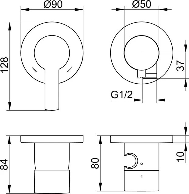 Plan blue 53951071221 Einhebelmischer Set UP 2-Wege m.Schlauchan./Brauseh. Edelstahl-finish