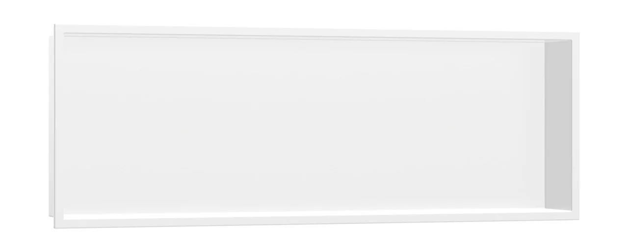 Hansgrohe XtraStoris Original Wandnische mit Rahmen, 300 x 900 x 100 mm, Mattweiß, Edelstahl V2A pulverbeschichtet