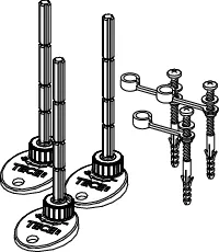 TECEdrainprofile Montagefüße Set