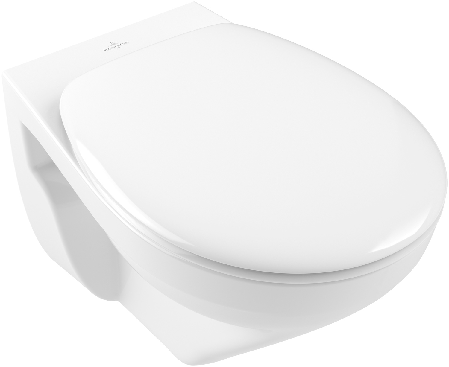 Tiefspül-WC spülrandlos O.novo 7682R0, 360 x 540 x 356 mm, Oval, Abgang waagerecht, Weiß Alpin