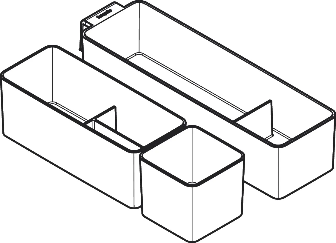 IntraStoris Schubkasteninneneinteilung Basis Set 100/345 Mattschwarz IntraStoris Schubkasteninneneinteilung Basis Set 100/345 Mattschwarz