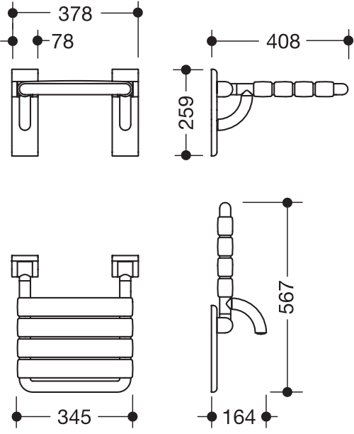 Klappsitz „Serie 801“