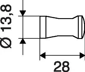 rondo 2 Haken 28 mm × D: 13.8 mm, chrom rondo 2 Haken 28 mm × D: 13.8 mm, chrom