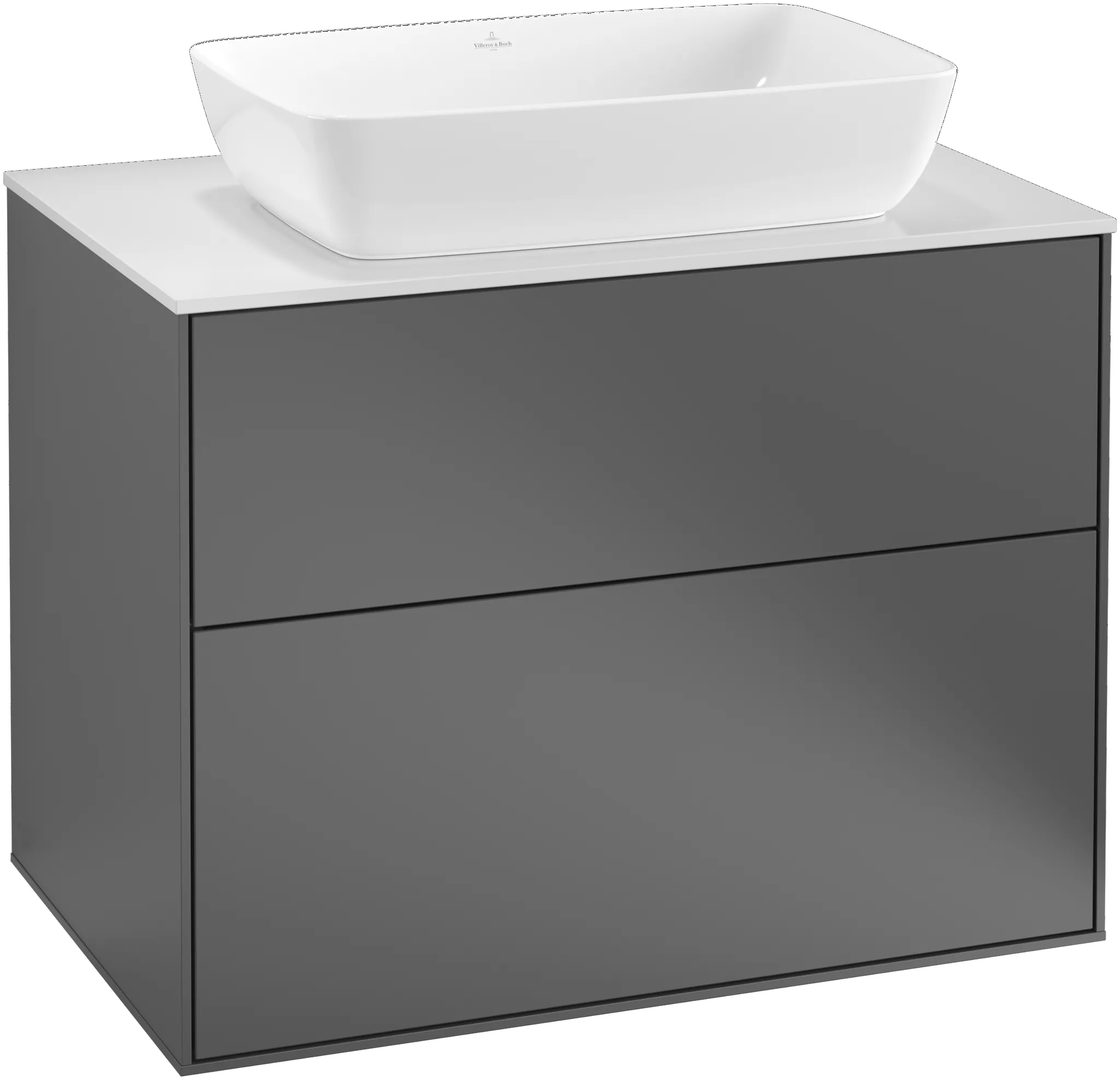 Villeroy & Boch Waschtischunterschrank „Finion“ für Schrankwaschtisch 800 × 603 × 501 mm Peony Matt Lacquer, für Becken mittig, mit Hahnlochbohrung Villeroy & Boch Waschtischunterschrank „Finion“ für Schrankwaschtisch 800 × 603 × 501 mm Peony Matt Lacquer, für Becken mittig, mit Hahnlochbohrung