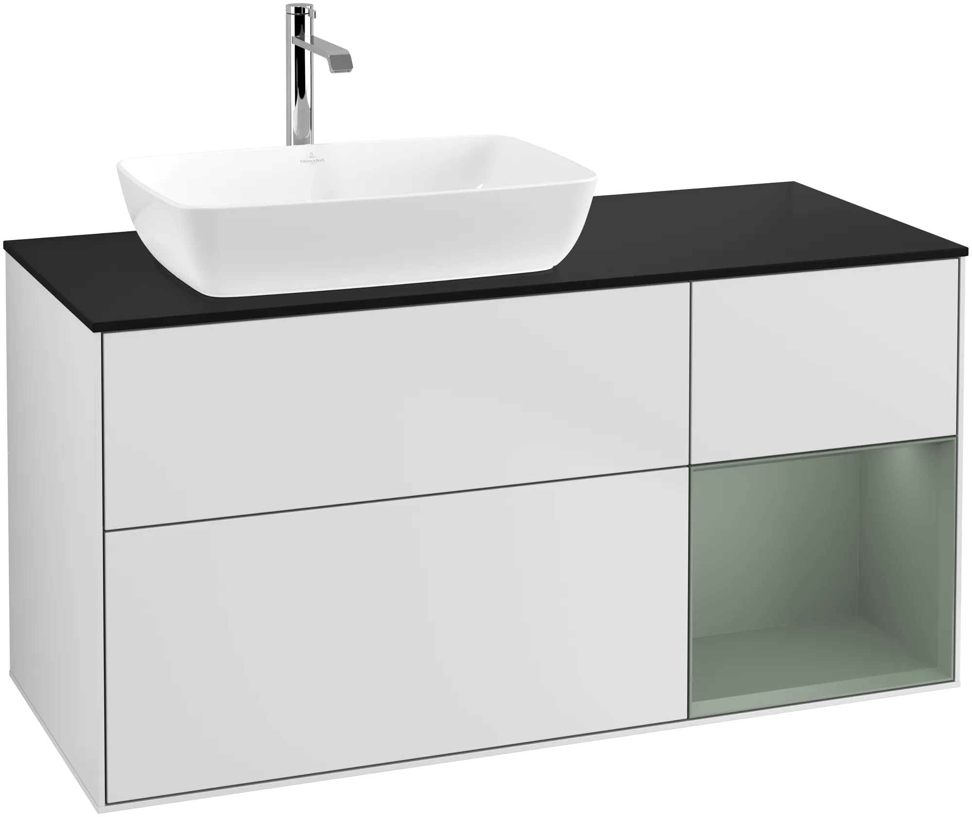 Villeroy & Boch Waschbeckenunterschrank Finion G81, 1200x603x501mm, mit Beleuchtung, 3 Auszüge