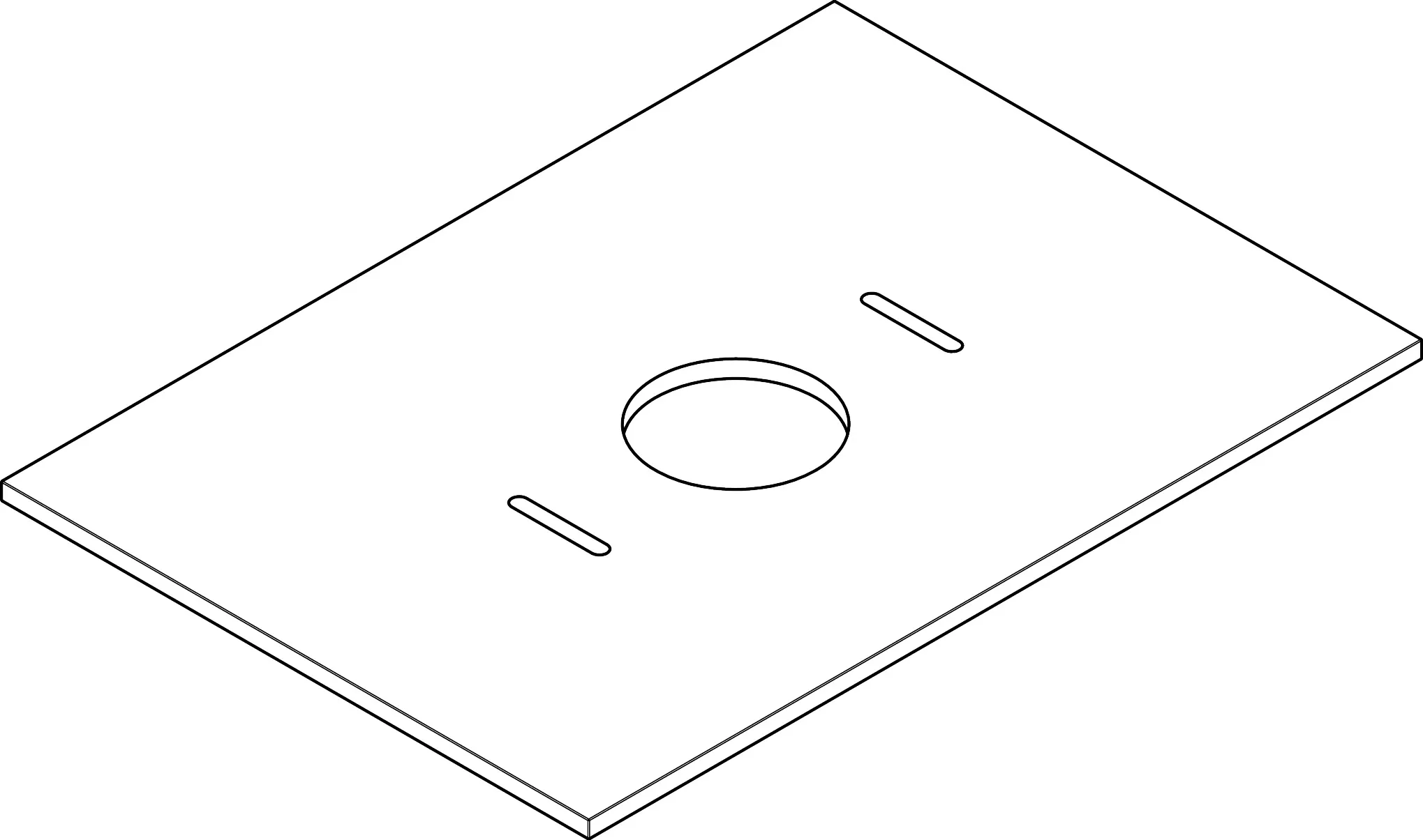 Xilesa E Konsole 780/550 mit Ausschnitt mittig für Ausatzwaschtisch ohne Hahnloch, Eiche Kaschmir