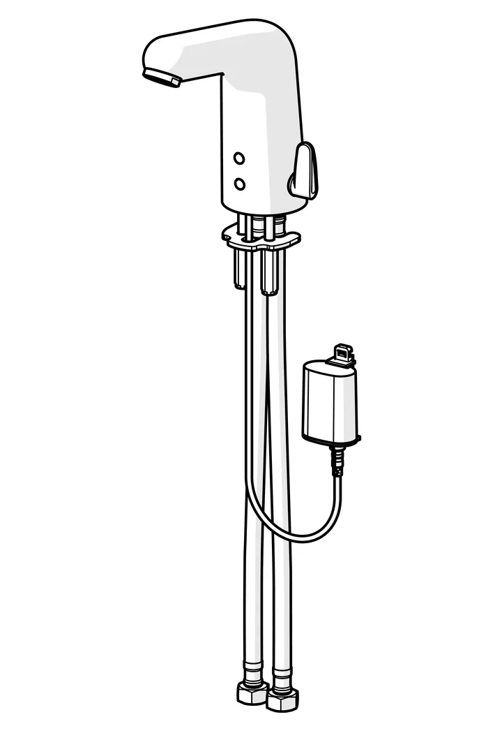 Hansa Waschtischarmatur, elektronisch „Medipro“ Ausladung 117 mm in Chrom