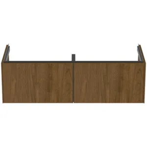 Ideal Standard Möbeldoppelwaschtischunterschrank Conca 2 Auszüge ohne Platte 1200x505x370mm Walnuss D