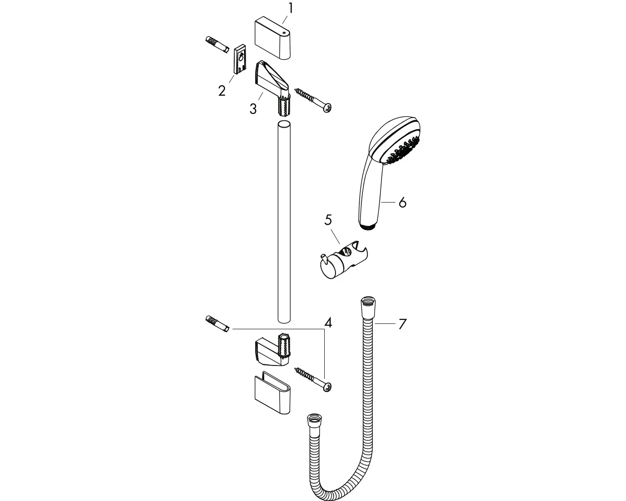 Brausenset Crometta 85 1jet/ Unica'Crometta 900mm chrom