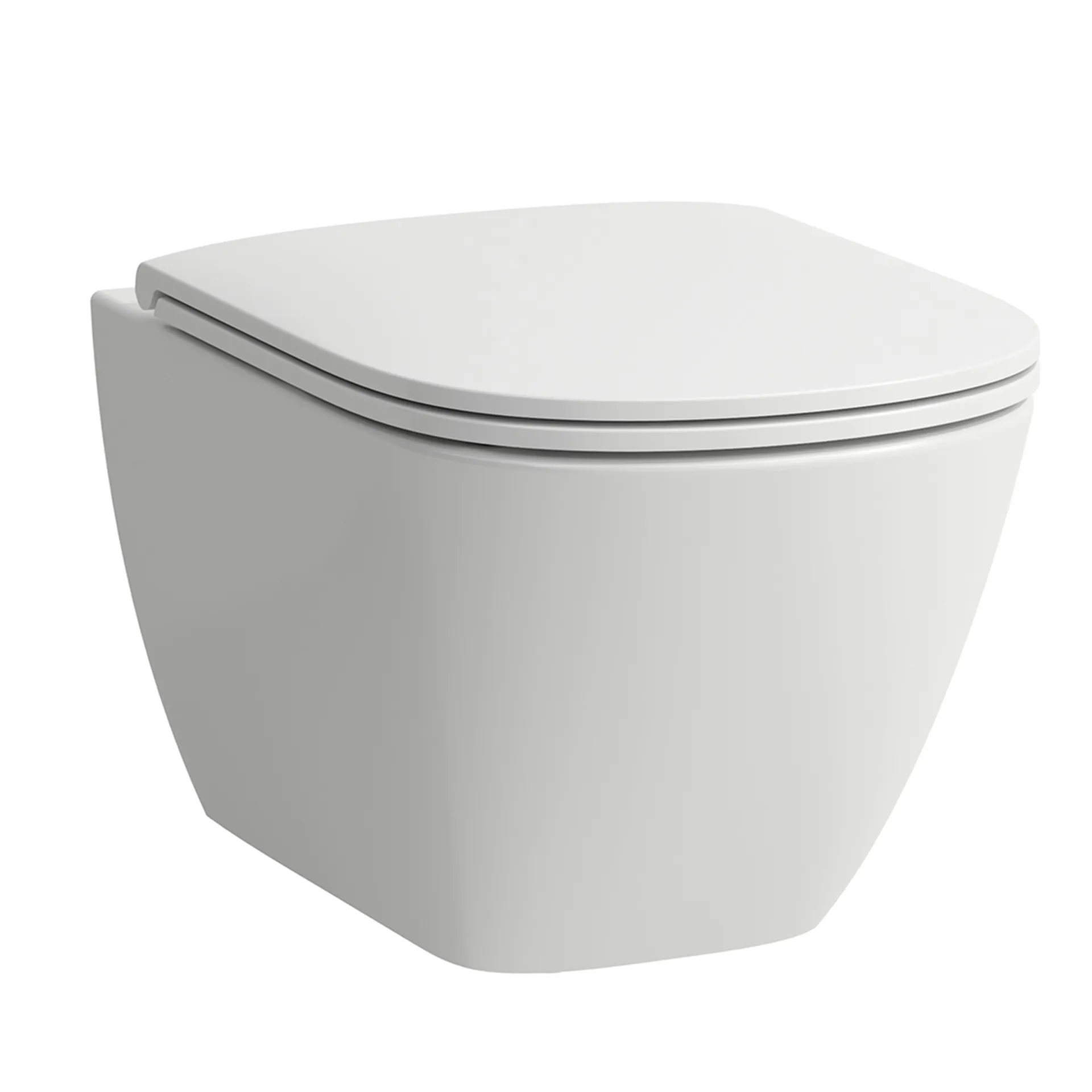 Tiefspül-WC wandhängend+Sitz LUA Pack 520x360x345 spülrandlos verdeckte Befestigung weiß