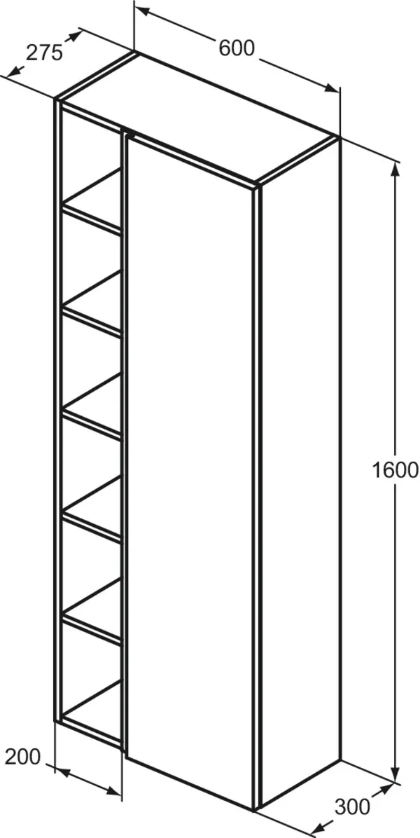 Ideal Standard Hochschrank „Finesse“ 60 × 160 × 30 cm