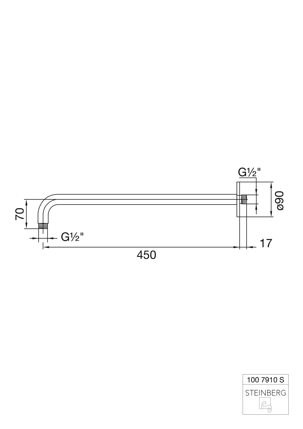 Serie 100 Brausearm 45 cm Serie 100 Brausearm 45 cm