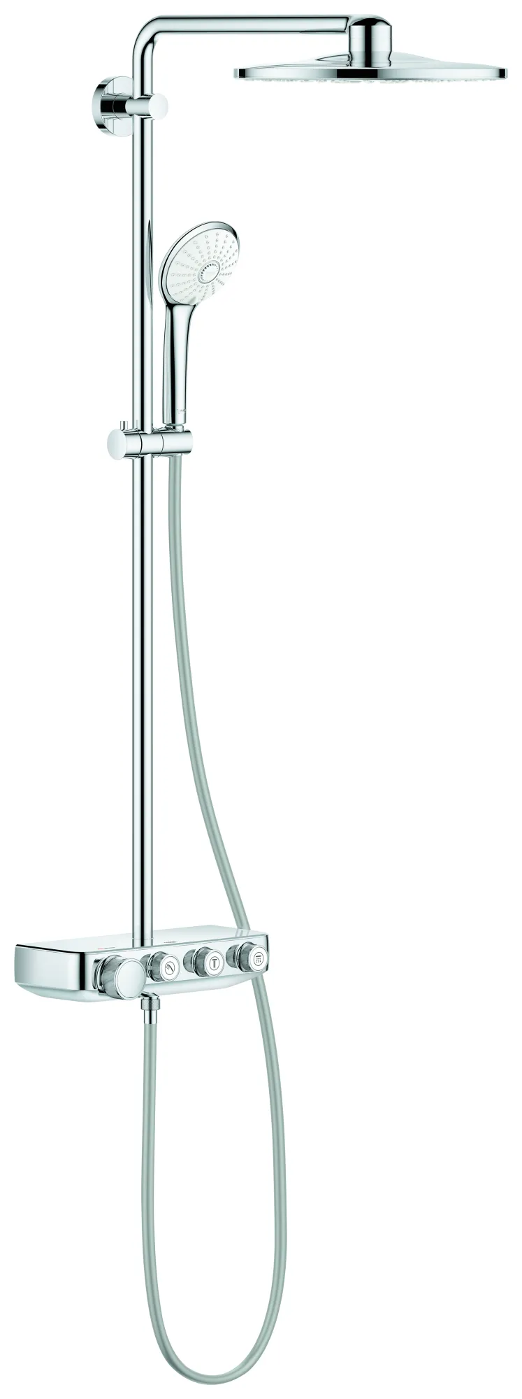 Duschsystem Euphoria SmartControl System 310 Duo 26507, mit Aufputz-Thermostatbatterie, Wandmontage, horizontaler Duscharm 450 mm, chrom Duschsystem Euphoria SmartControl System 310 Duo 26507, mit Aufputz-Thermostatbatterie, Wandmontage, horizontaler Duscharm 450 mm, chrom