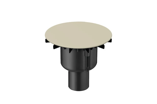 Bette Ablaufgarnitur DW B599 - Ab- und Überlauf für Duschfläche, Sand, 0,6 l/s, 280 x 220 x 150 mm, Kunststoff, glasierter Titan-Stahl