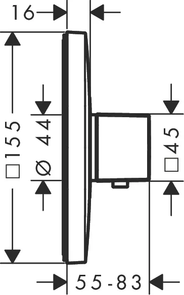 Thermostat Unterputz Ecostat E Fertigset chrom Thermostat Unterputz Ecostat E Fertigset chrom