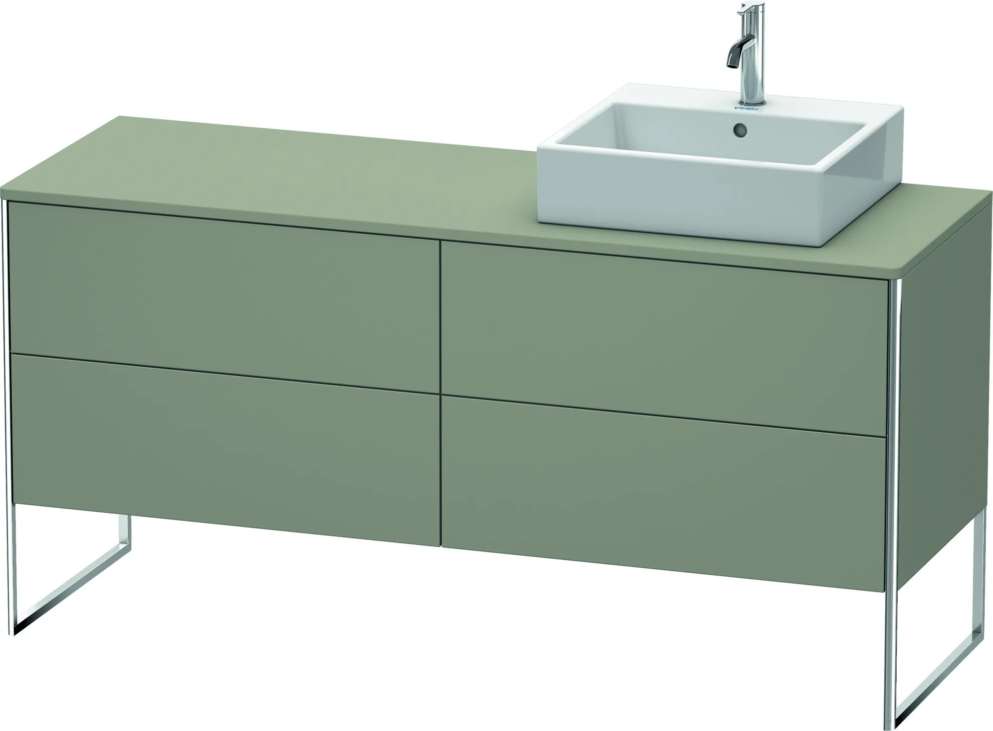 Duravit Waschtischunterschrank bodenstehend „XSquare“ 160 × 77,8 × 54,8 cm Steingrau Seidenmatt Duravit Waschtischunterschrank bodenstehend „XSquare“ 160 × 77,8 × 54,8 cm Steingrau Seidenmatt