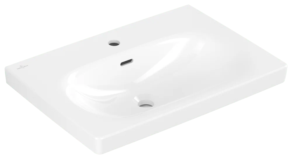 Villeroy & Boch Waschbecken Skyla 5A5165 650x460mm Rechteck 1HL. mit Überlauf Weiß Alpin Villeroy & Boch Waschbecken Skyla 5A5165 650x460mm Rechteck 1HL. mit Überlauf Weiß Alpin