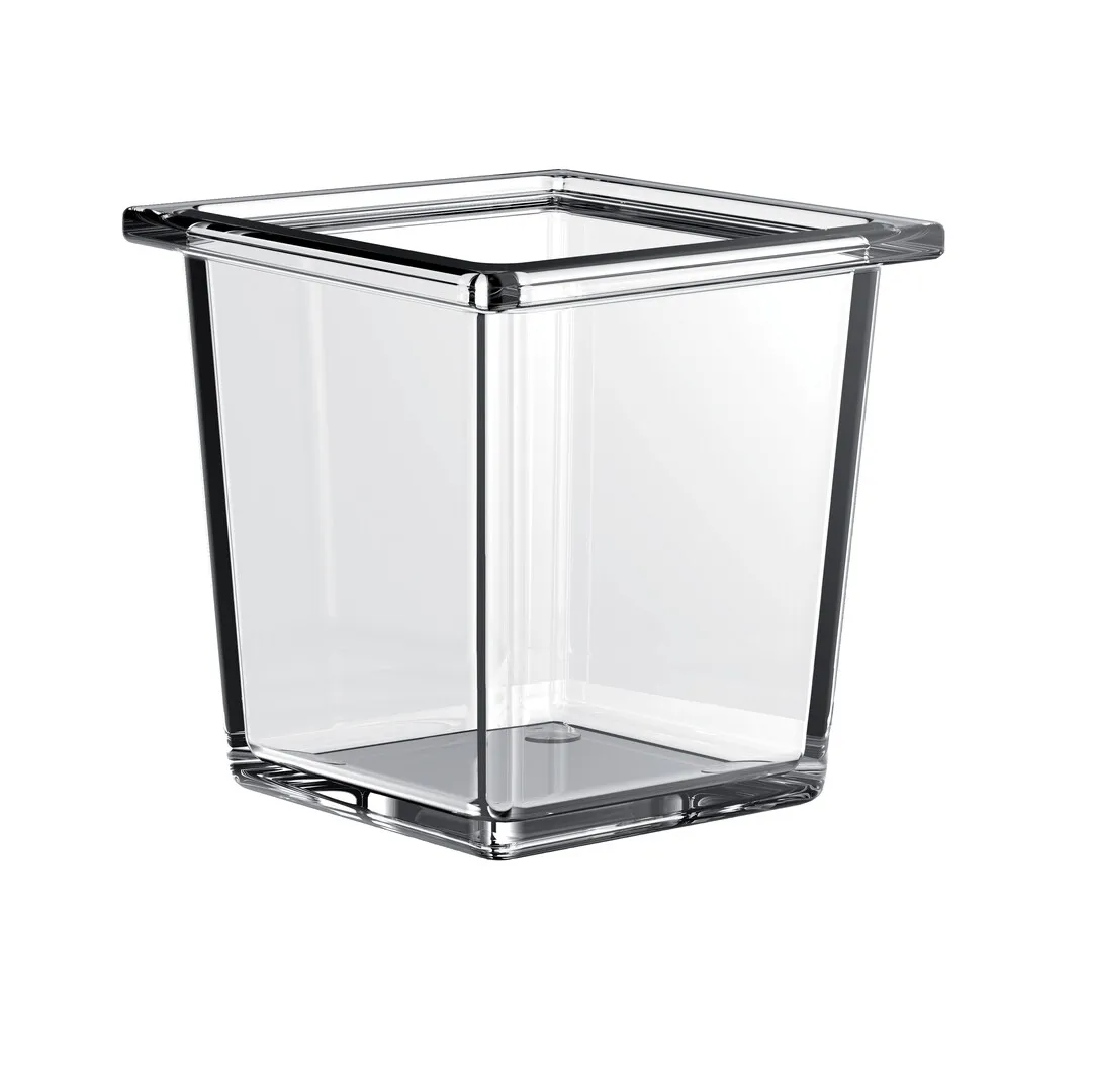 liaison Glasschale für Reling tief, 98 × 99 × 98 mm, chrom