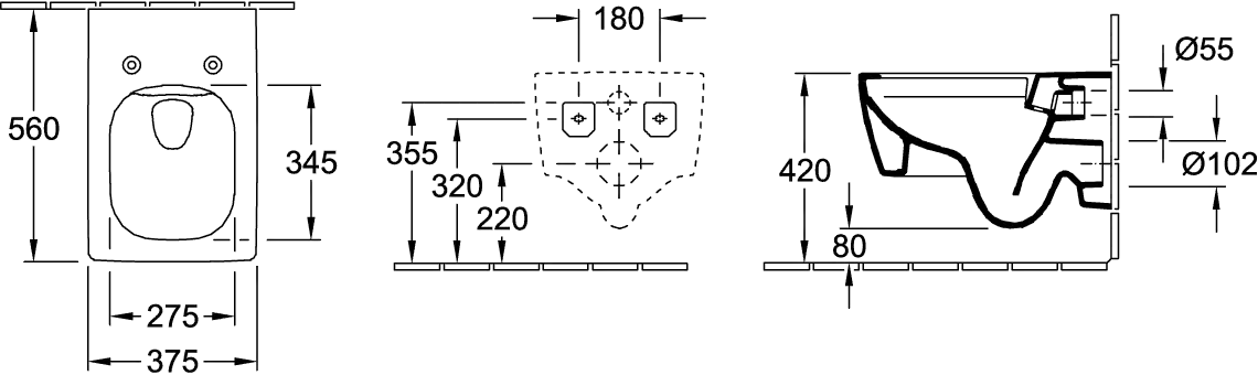 Wand-Tiefspül-WC DirectFlush „Memento 2.0“ 37,5 × 34,5 × 56 × 56 cm in Weiß Alpin, Abgang waagerecht, ohne Spülrand Wand-Tiefspül-WC DirectFlush „Memento 2.0“ 37,5 × 34,5 × 56 × 56 cm in Weiß Alpin, Abgang waagerecht, ohne Spülrand