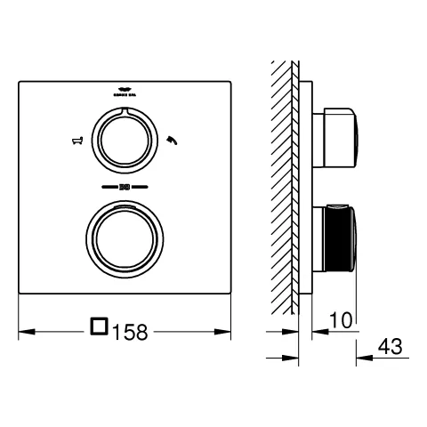 Grohe Allure Thermostat-Wannenbatterie 19446_2 supersteel Grohe Allure Thermostat-Wannenbatterie 19446_2 supersteel