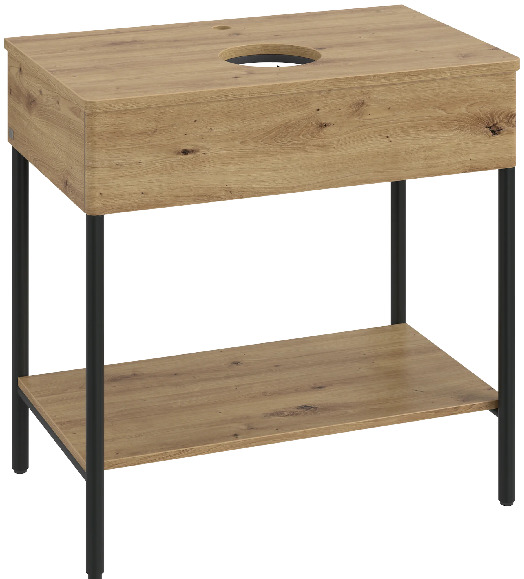 Villeroy & Boch Waschbeckenunterschrank Artis L63051TS, Eckig Oak Natural Touch, 800x782x500mm, mit Beleuchtung und Push-to-open Funktion