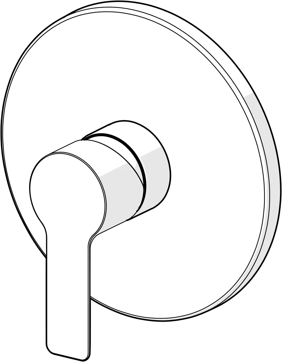 HansaLIGNA Duscharmatur Einhebelmischer Fertigmontageset für Brausebatterie 8387 Rosette rund Chrom