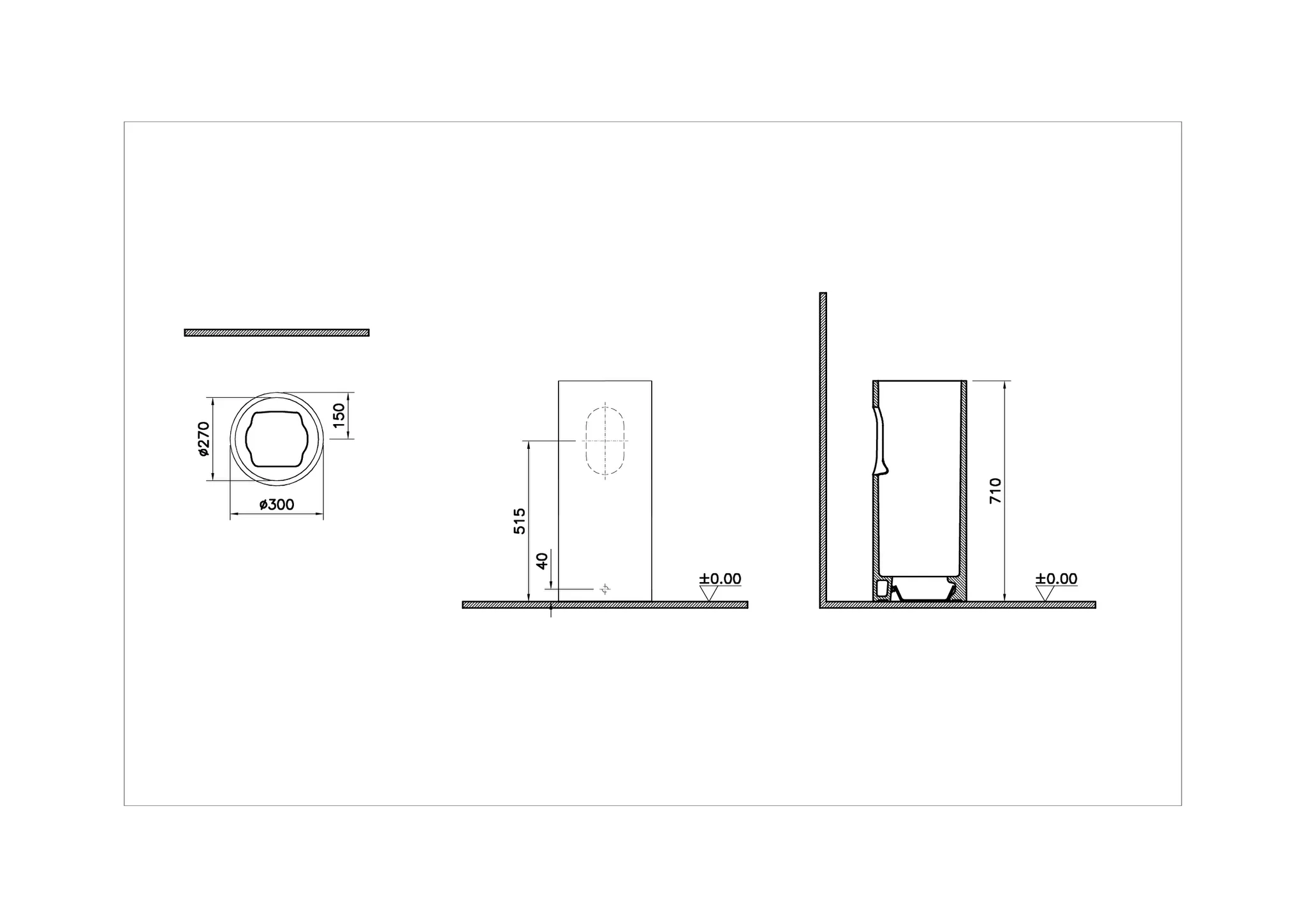 VitrA Liquid Standsäule rund 30 x 71 cm Weiß Hochglanz VitrA Liquid Standsäule rund 30 x 71 cm Weiß Hochglanz